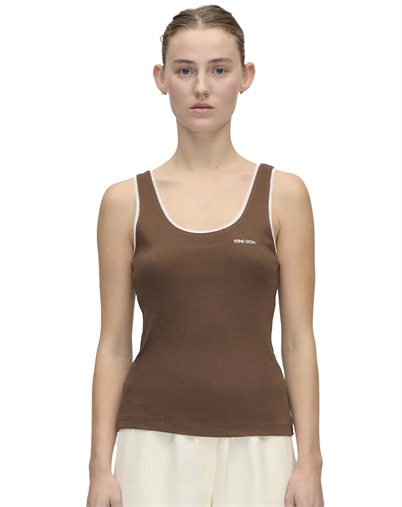 Stine Goya - Rib Tank Top - Chicory Coffee